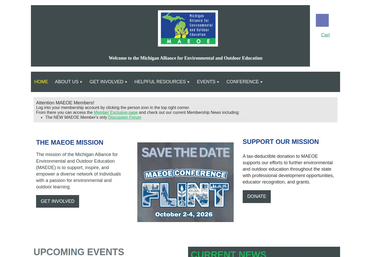 Captured homepage of maeoe.com in the current scan
