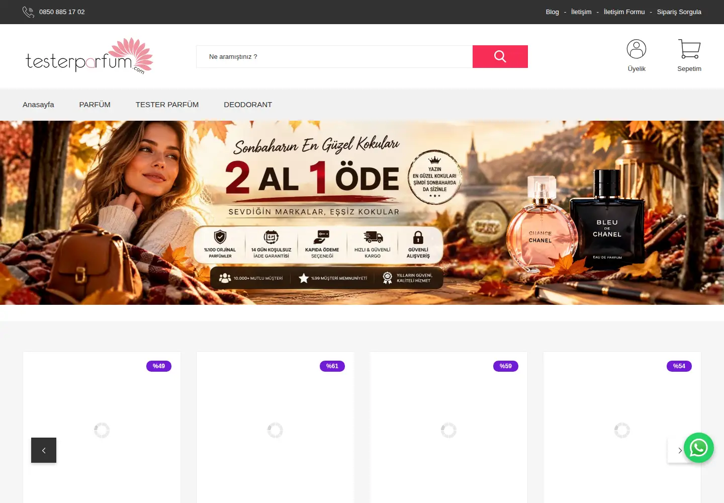 Screenshot of testerparfum.com