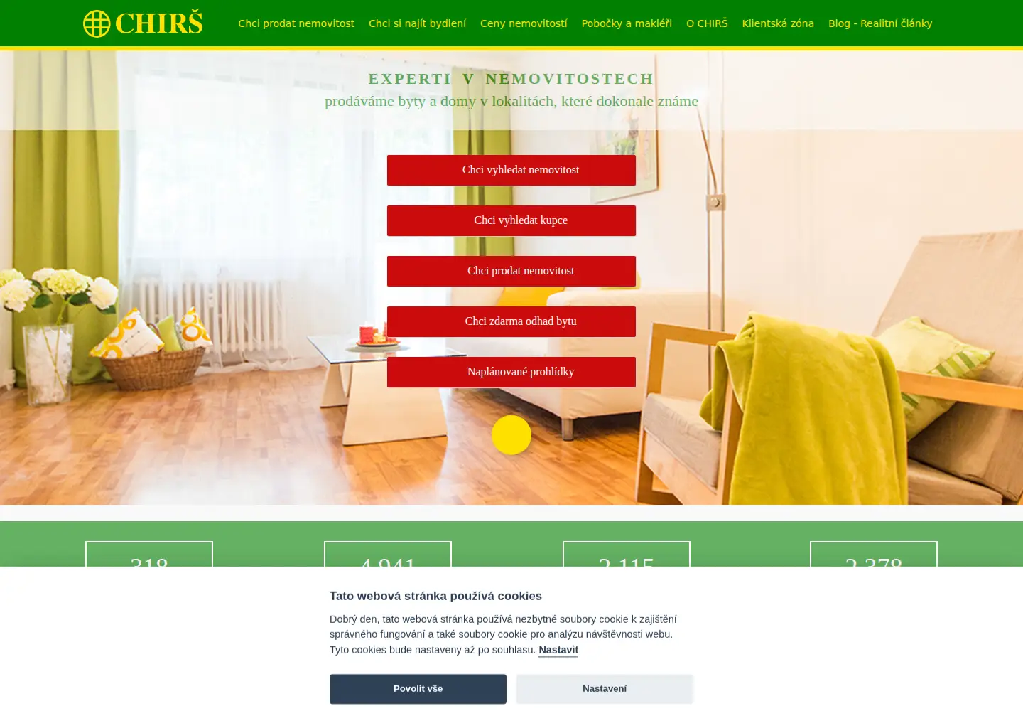 Screenshot of chirs.cz
