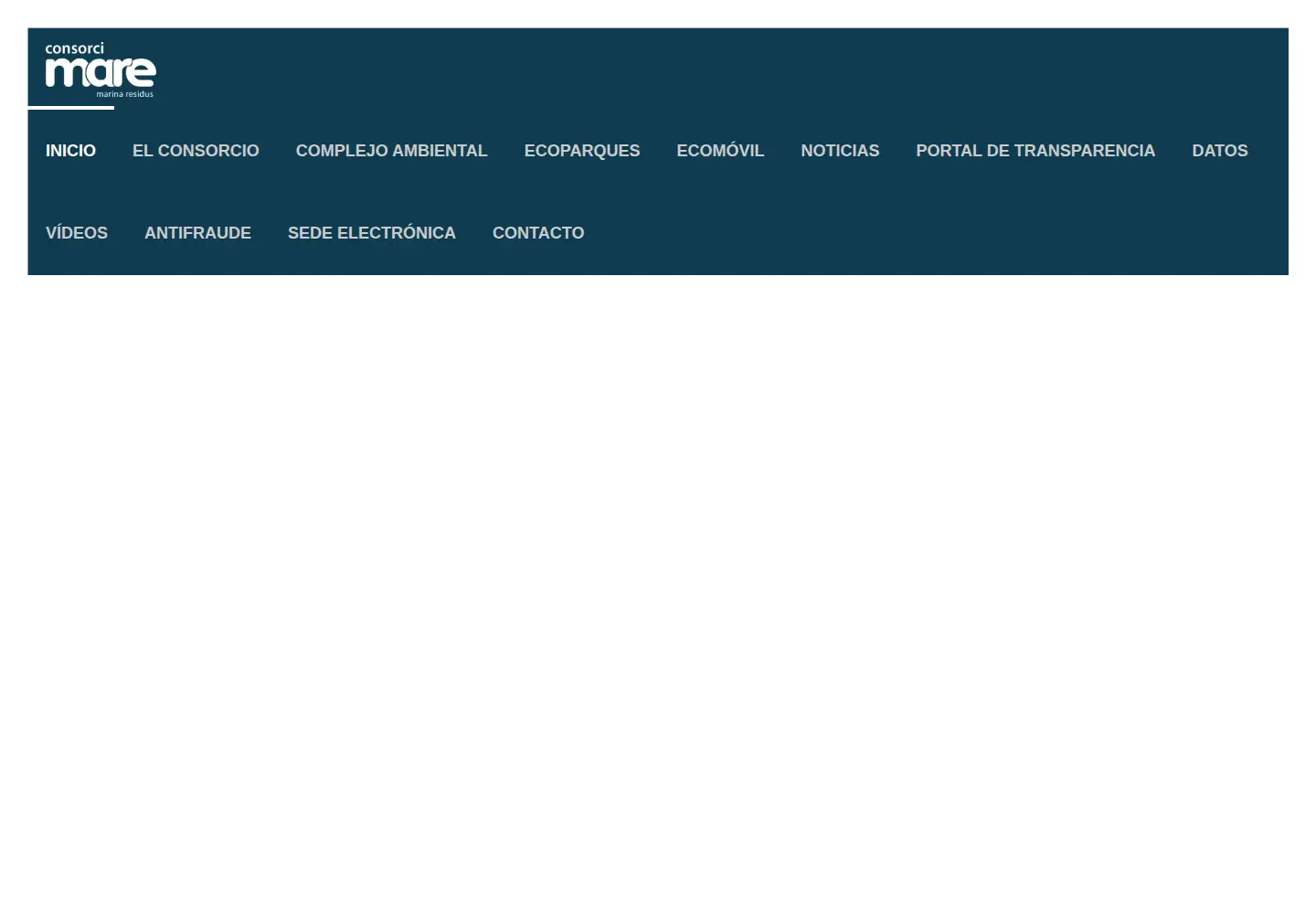 Screenshot of consorciomare.es