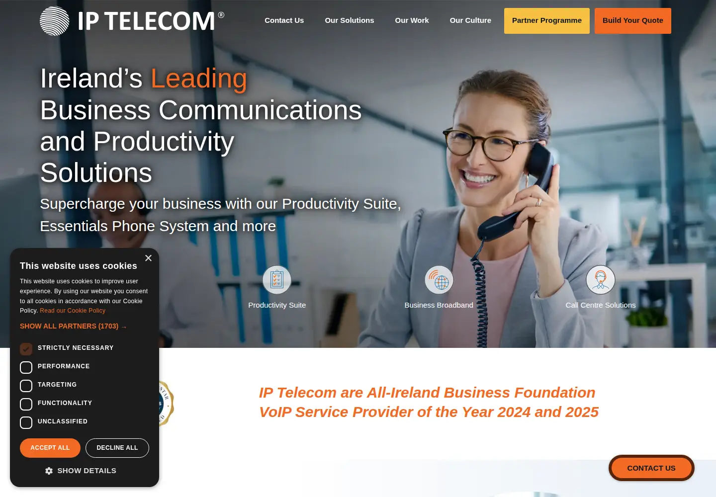 Screenshot of iptelecom.ie