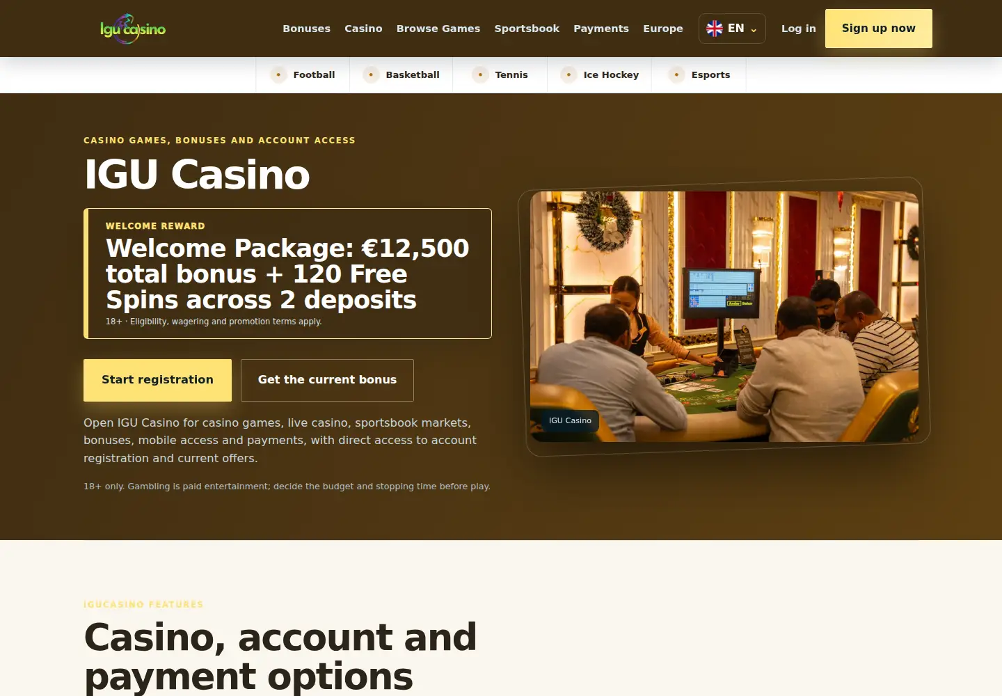 Screenshot of igucasino.eu