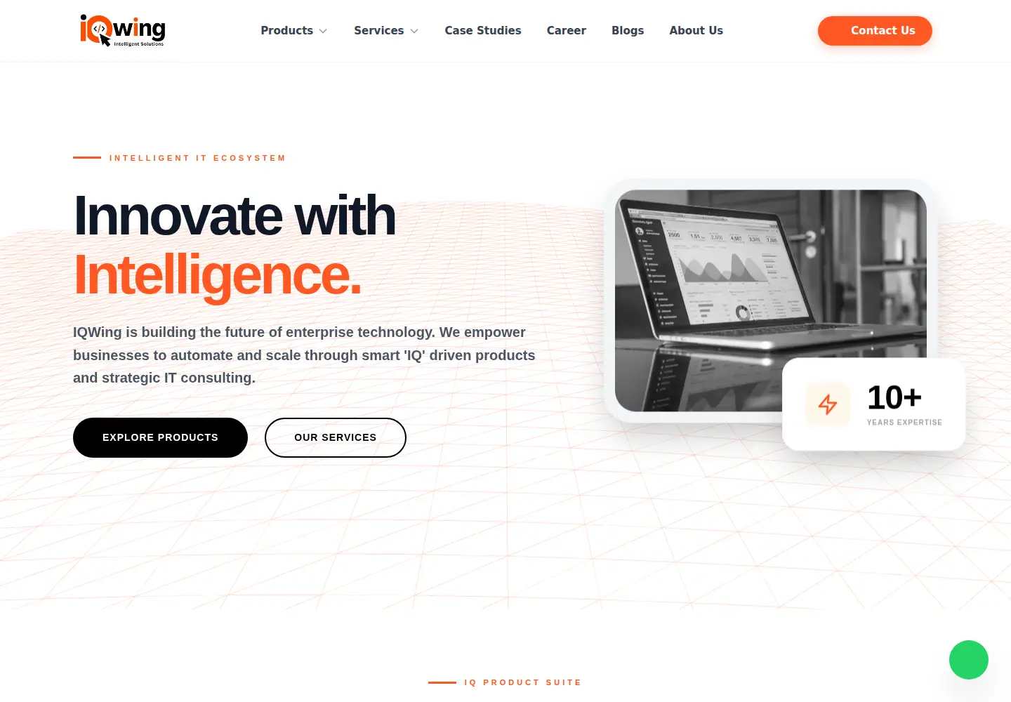 Captured homepage of iqwing.in in the current scan