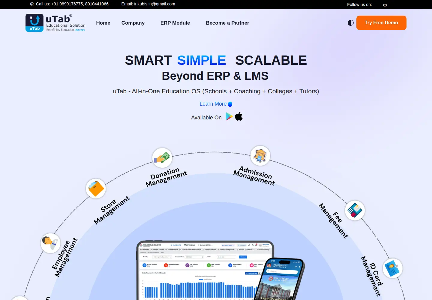 Screenshot of utab.in