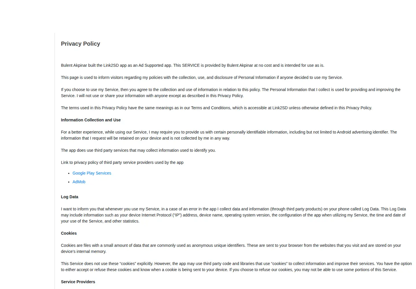 Screenshot of link2sd.info