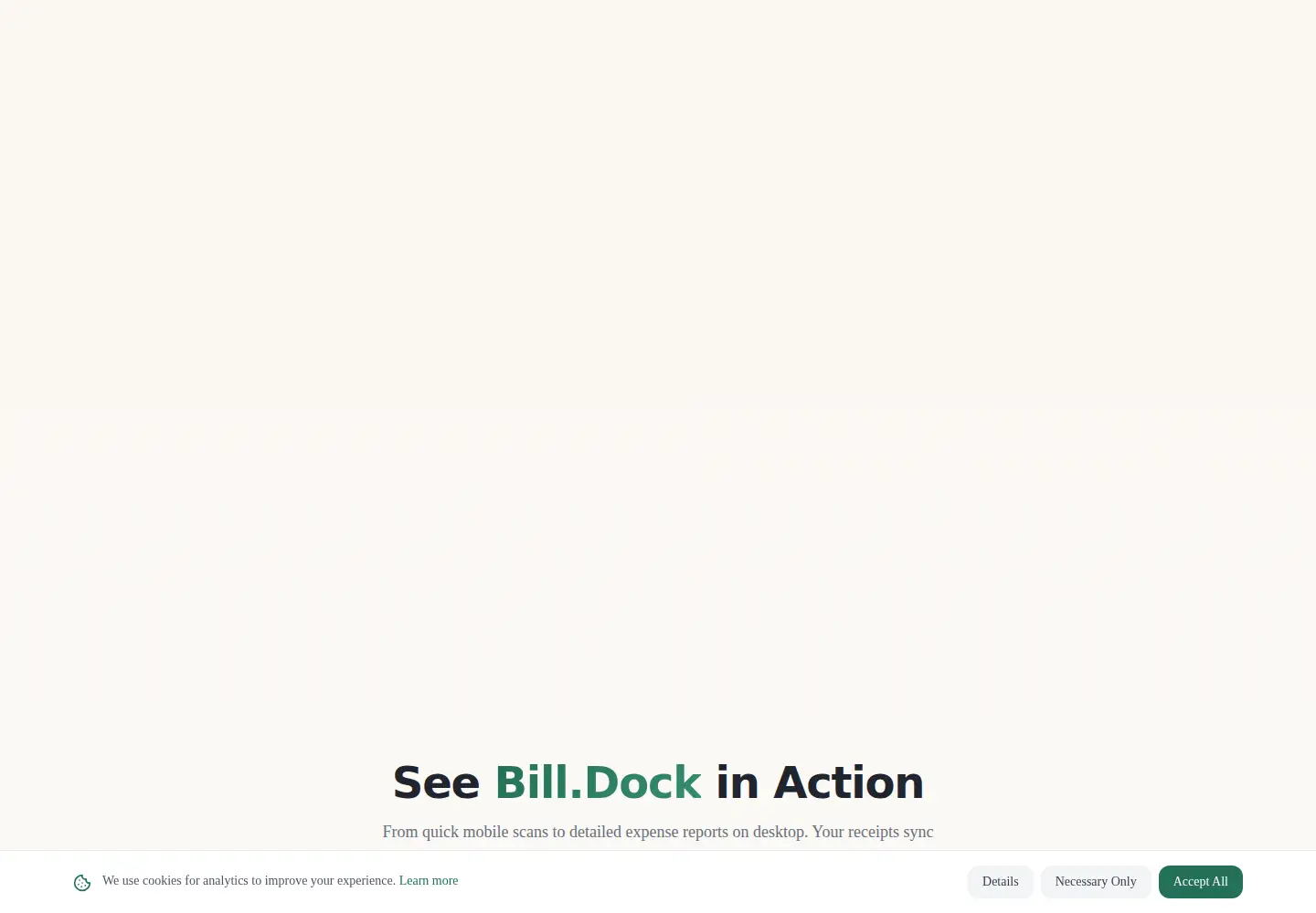 Screenshot of billdock.io