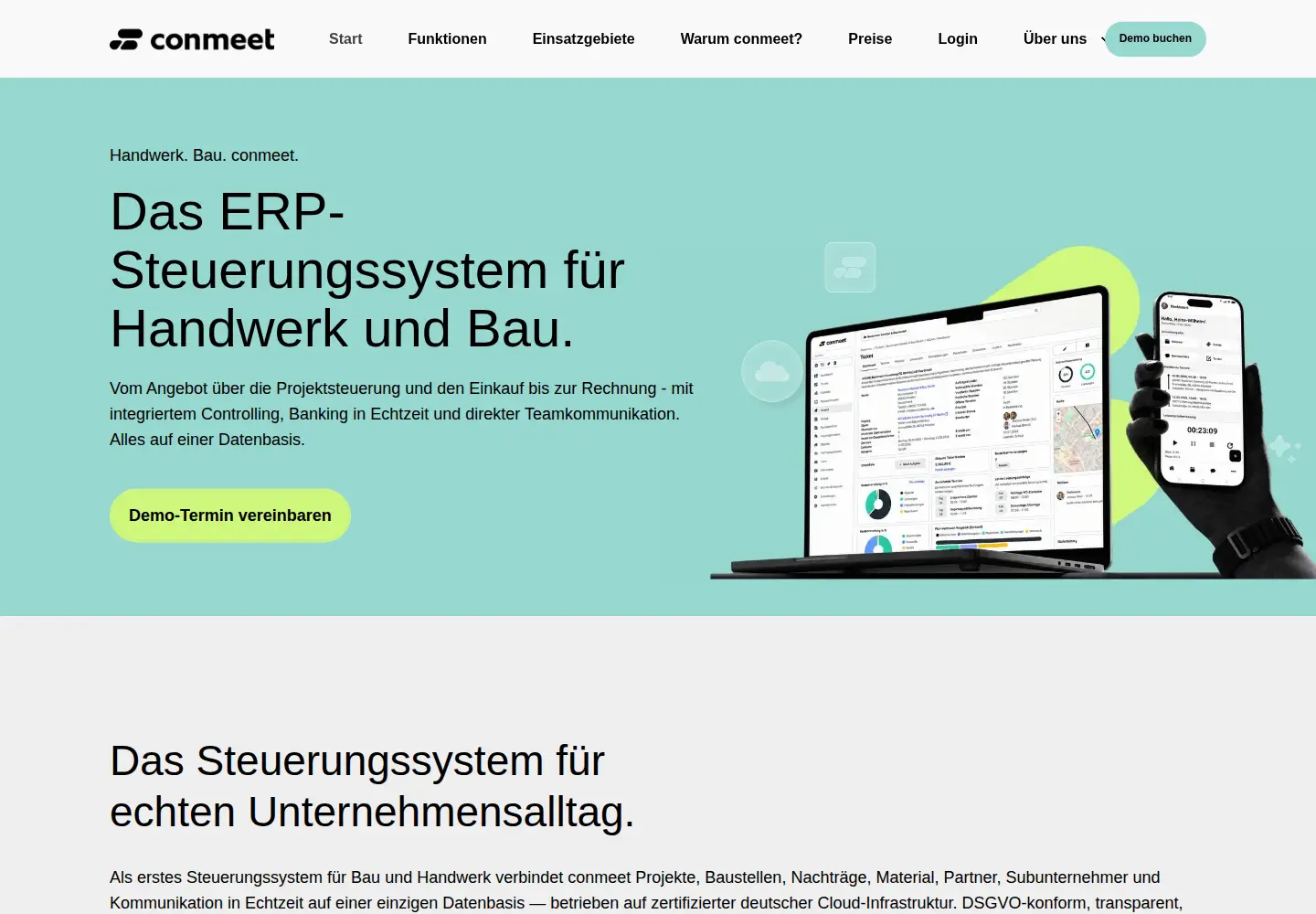 Captured homepage of conmeet.io in the current scan