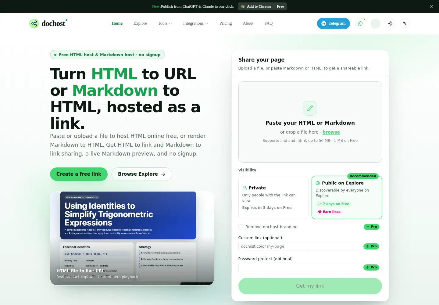 Screenshot of dochost.io