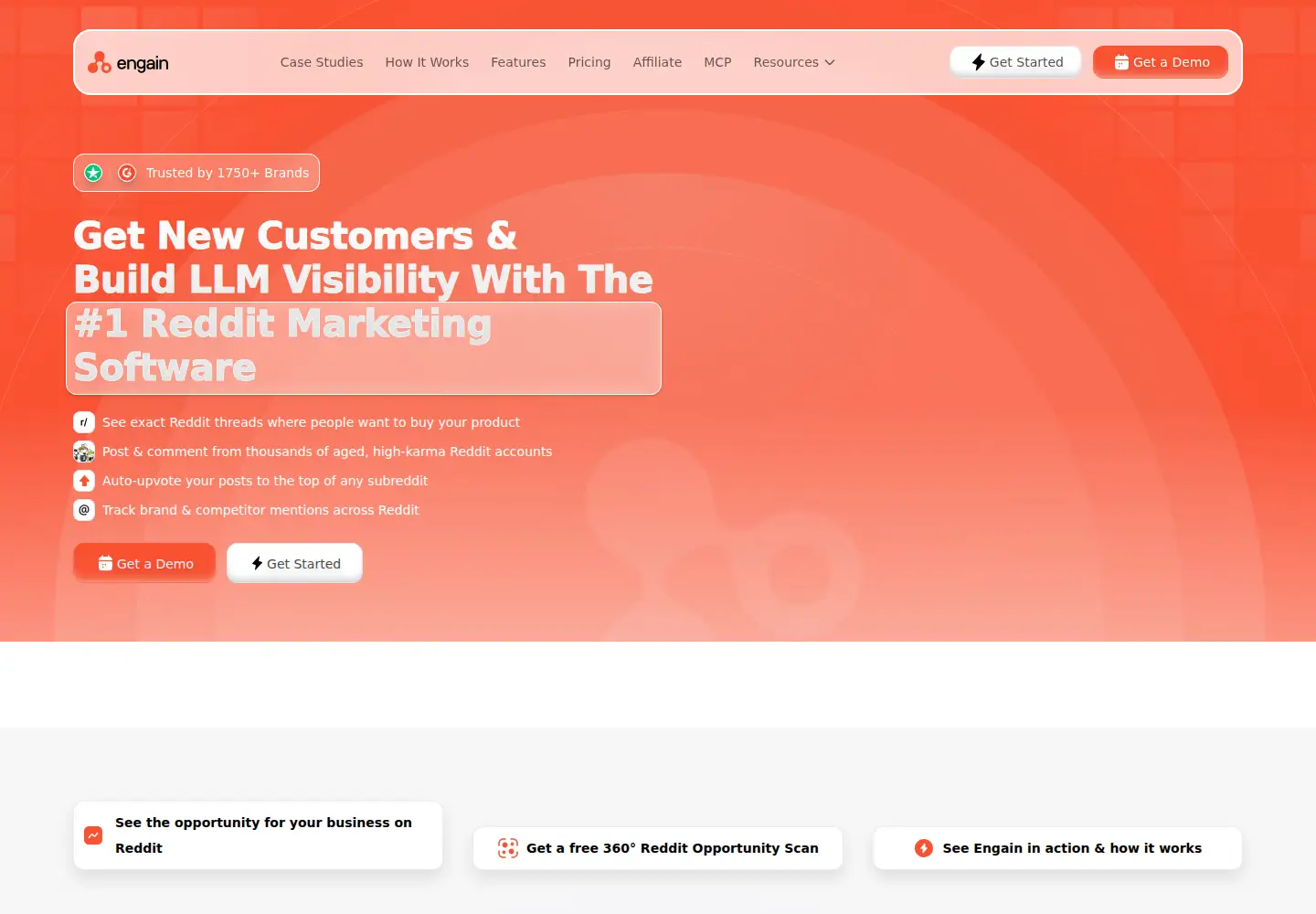 Captured homepage of engain.io in the current scan