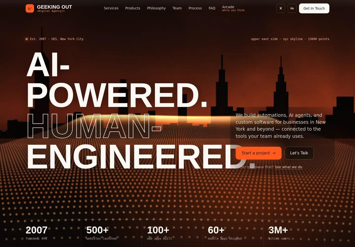 Screenshot of geekingout.net