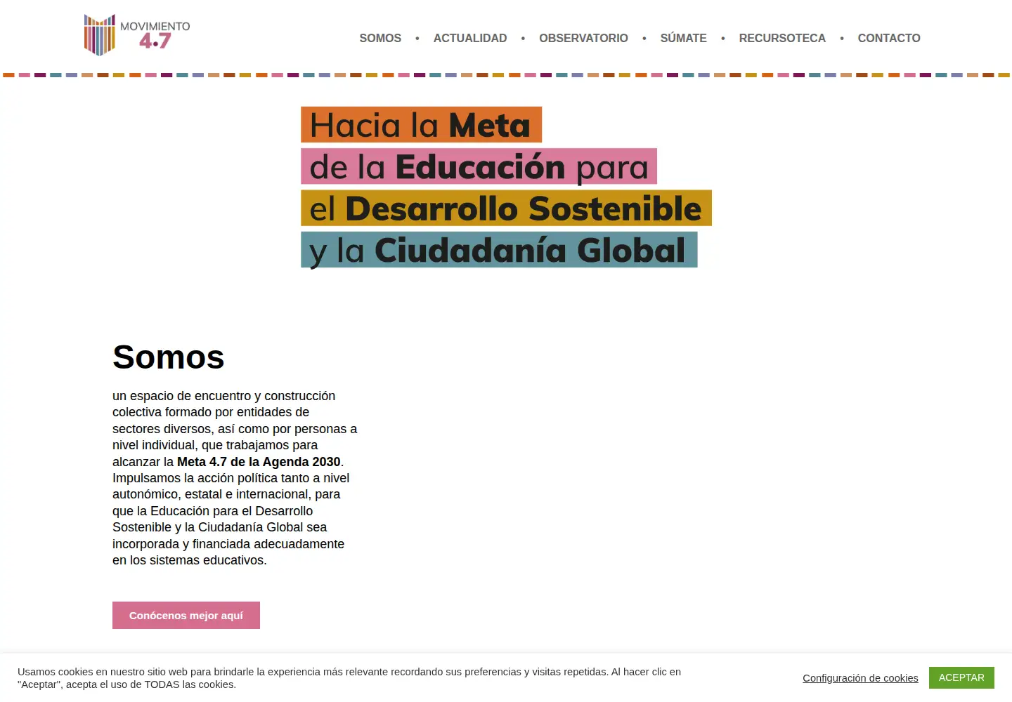 Captured homepage of 4punto7.org in the current scan