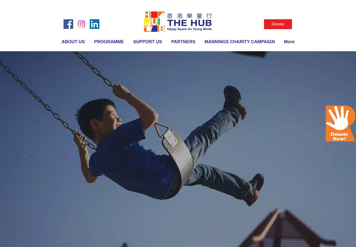 Captured homepage of thehubhk.org in the current scan