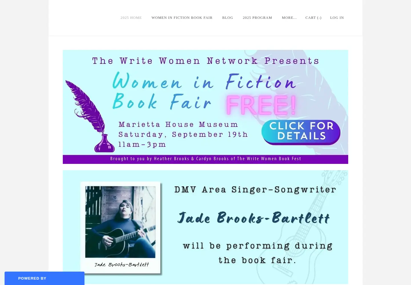 Screenshot of thewritewomenbookfest.org