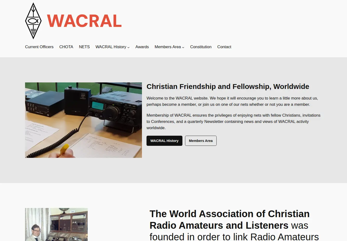 Screenshot of wacral.org