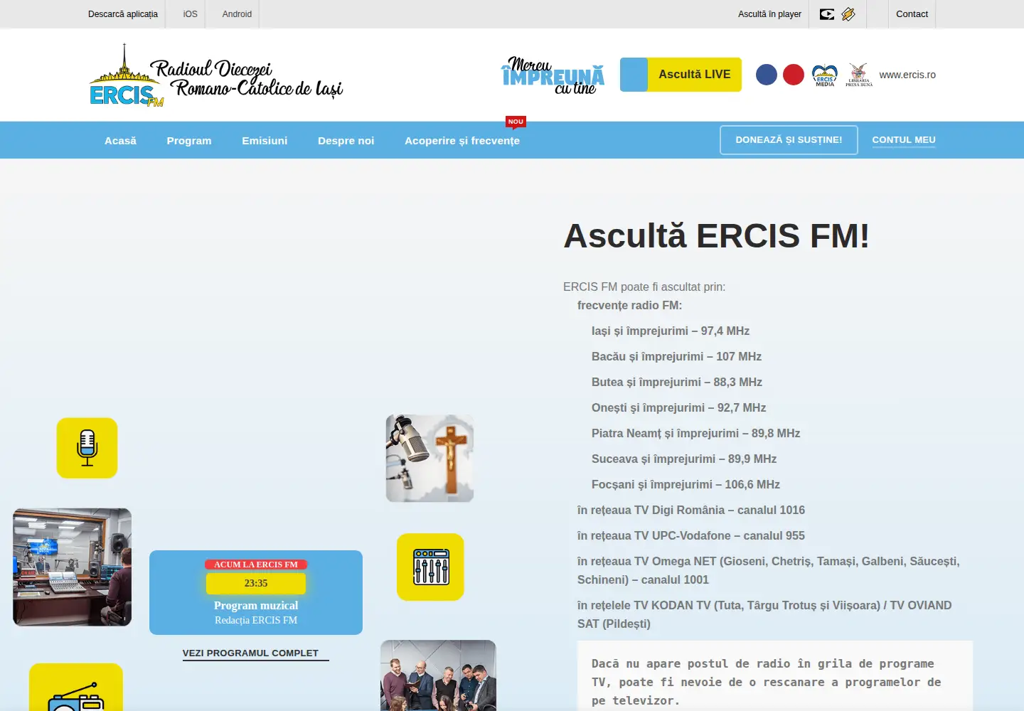 Screenshot of ercisfm.ro