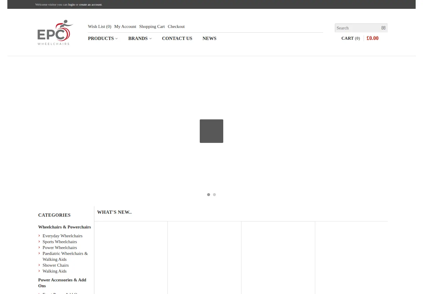 Screenshot of epc-wheelchairs.co.uk