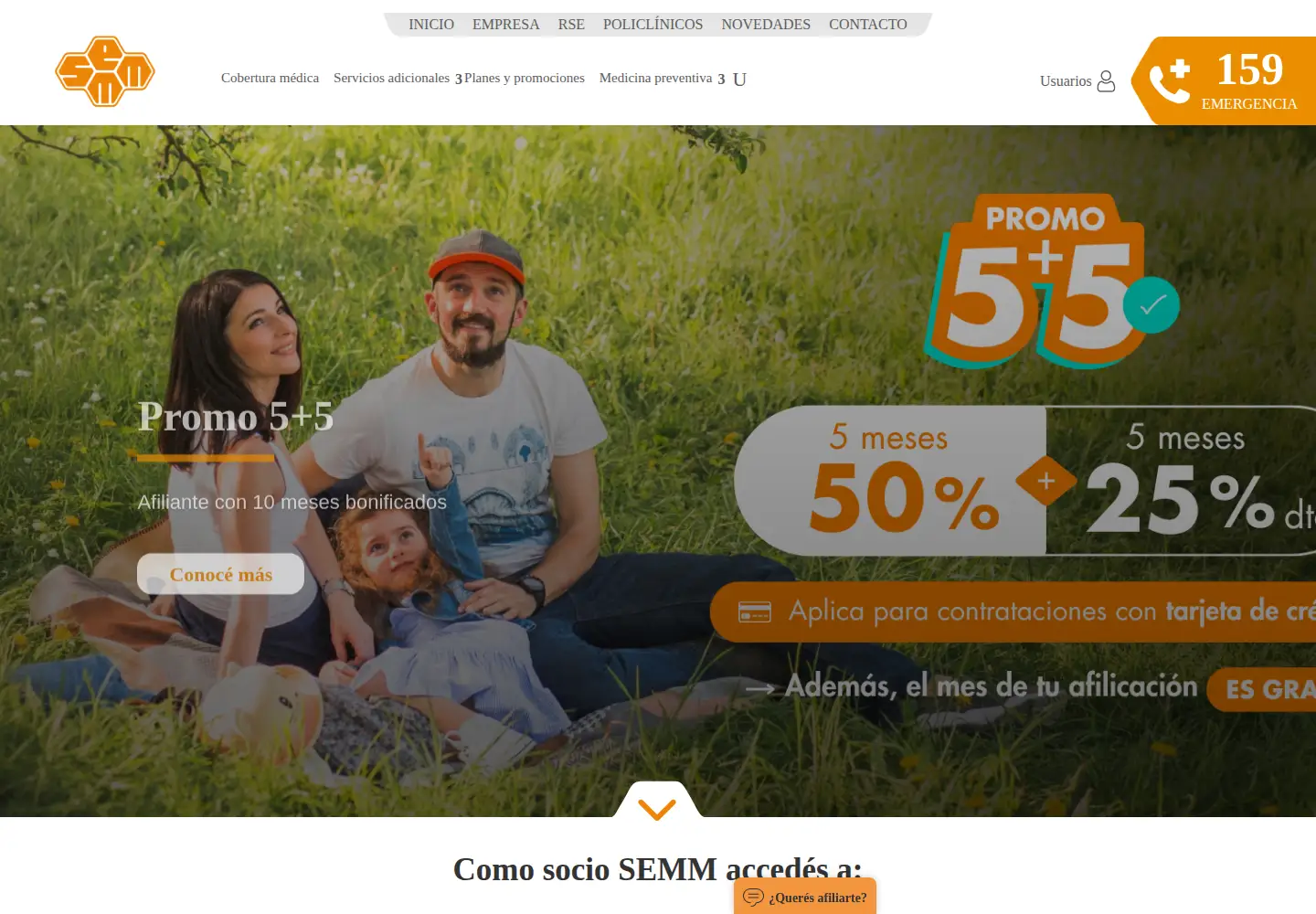 Captured homepage of semm.com.uy in the current scan