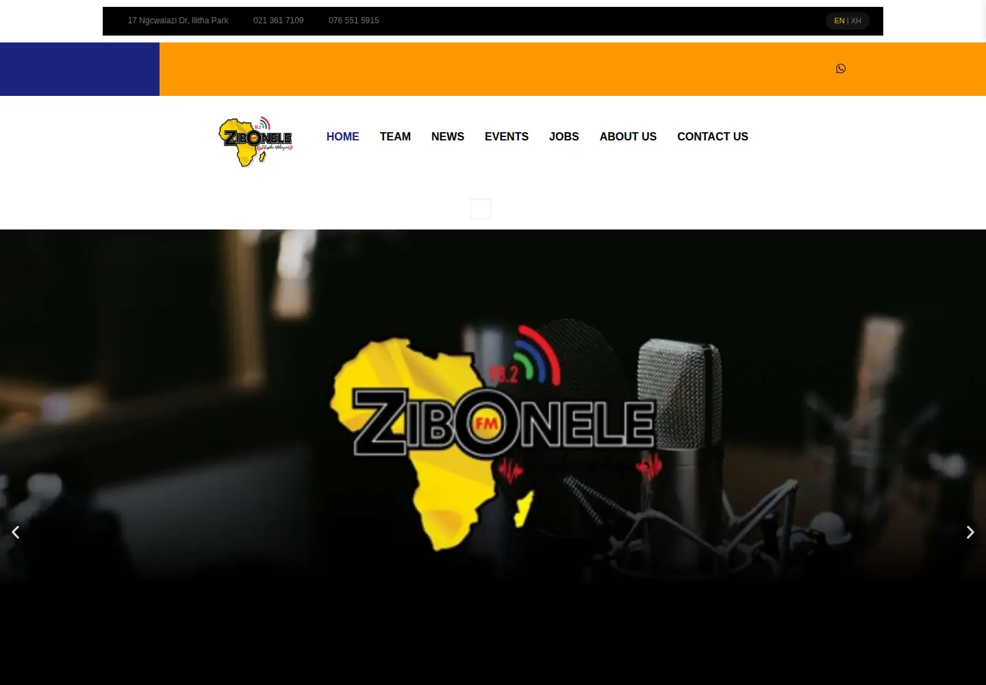 Screenshot of zibonelefm.co.za