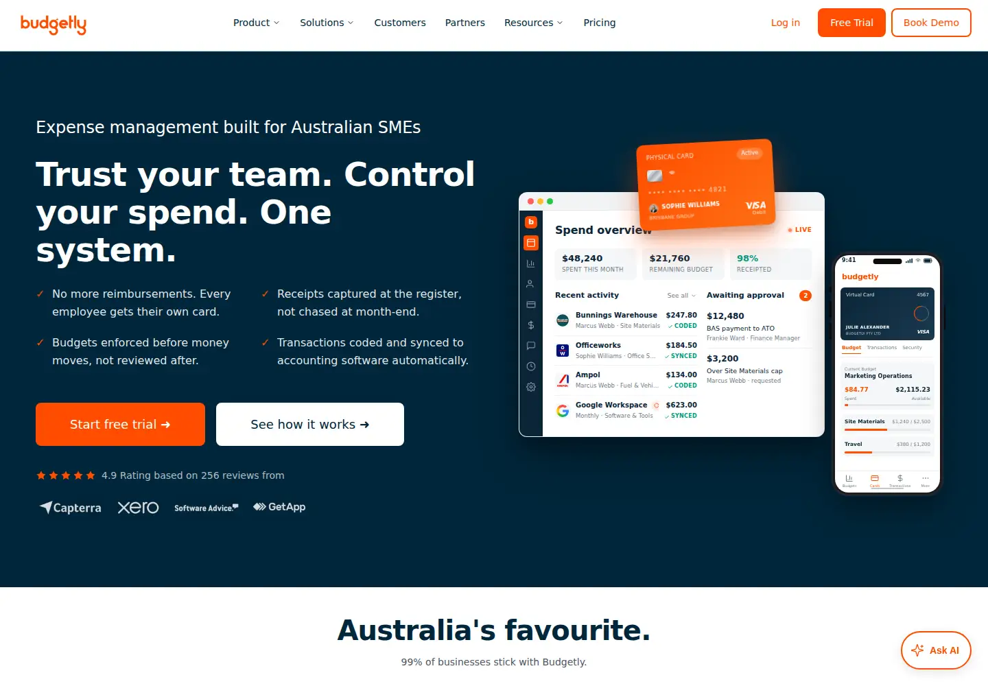 Screenshot of budgetly.com.au