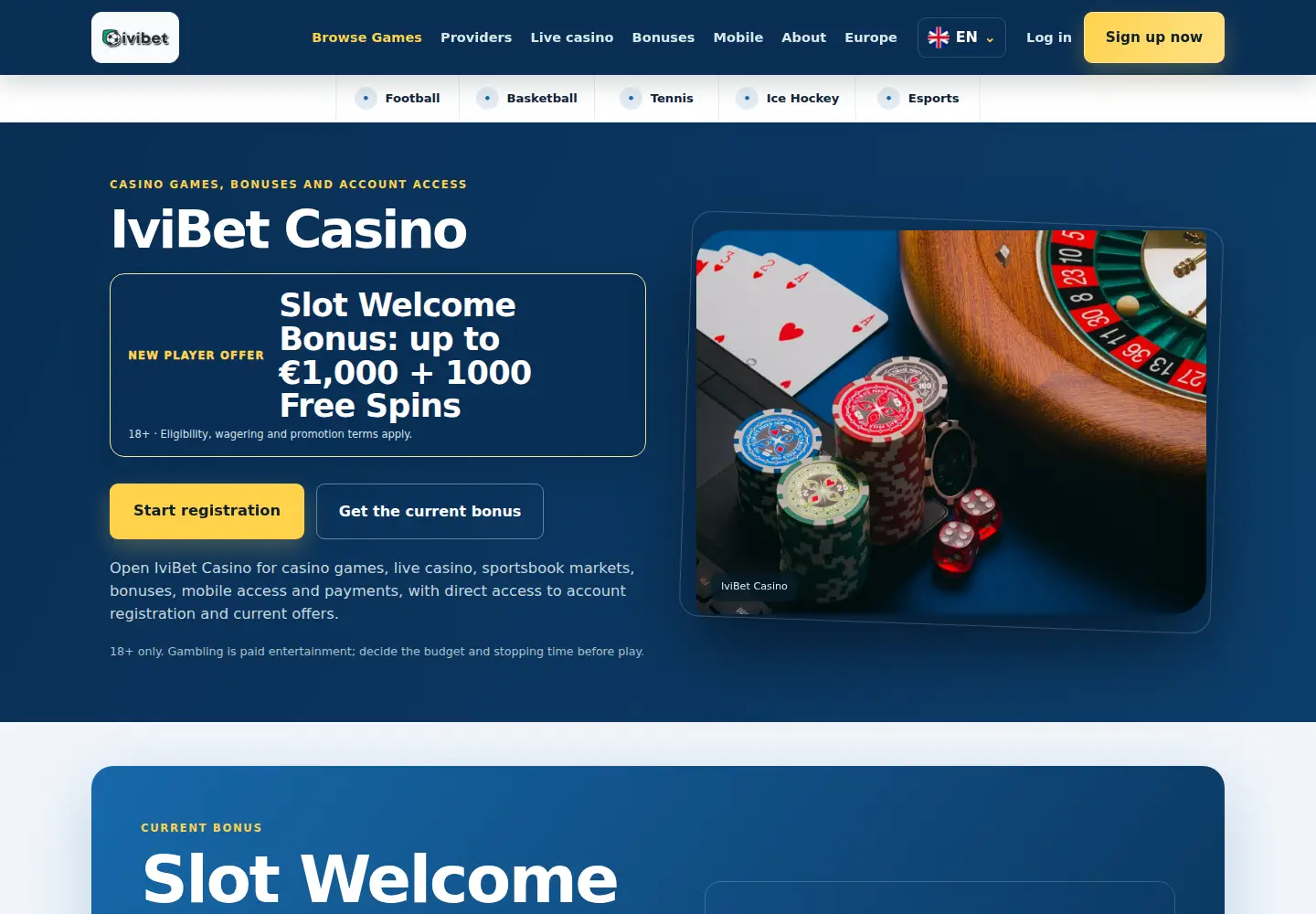 Screenshot of ivibetcasino.eu