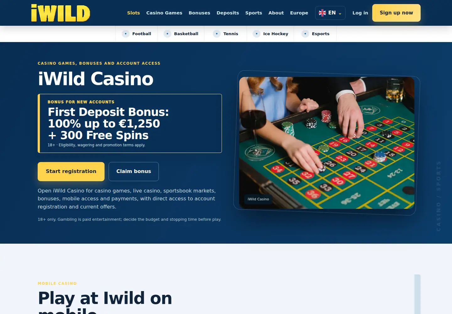 Screenshot of iwild.eu