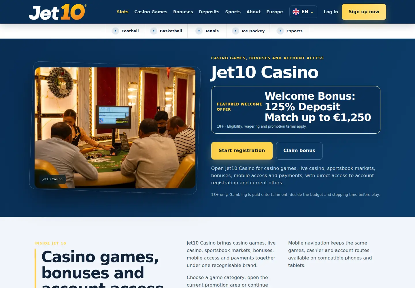 Screenshot of jet10.eu