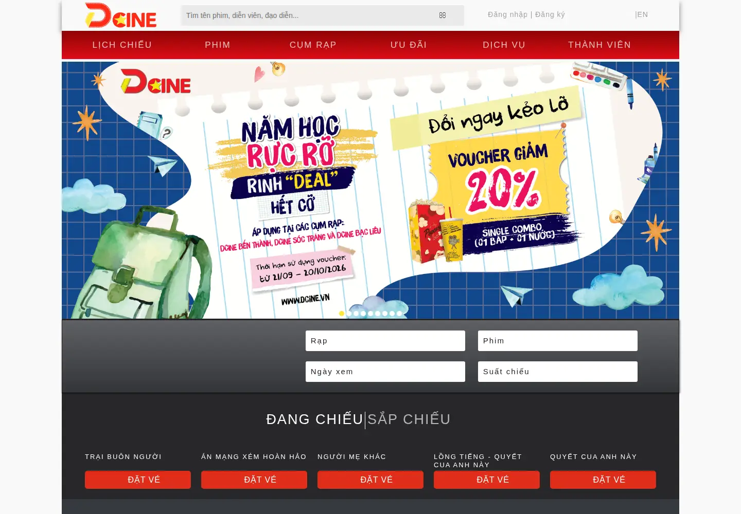 Screenshot of dcine.vn