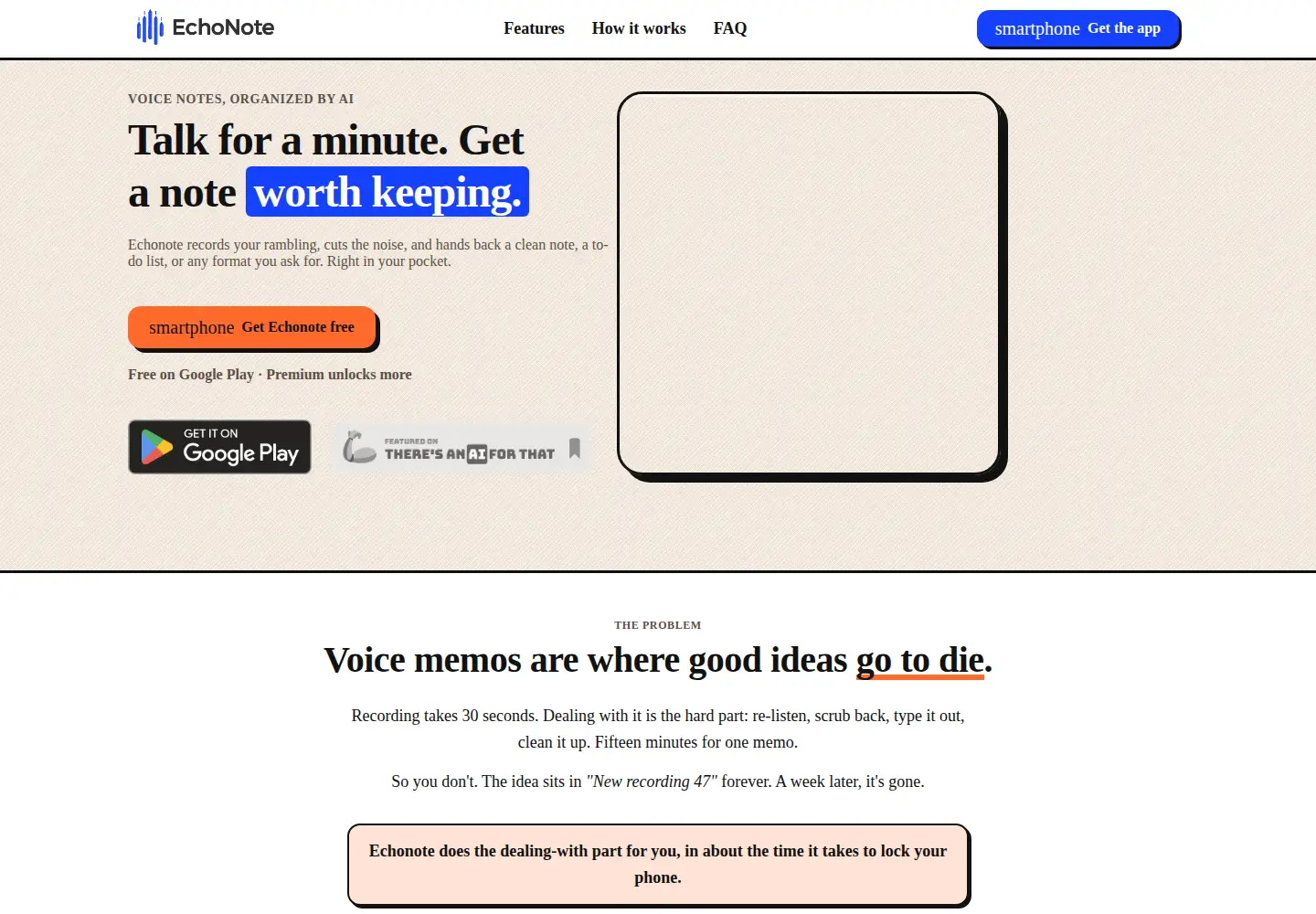 Screenshot of echonote.xyz