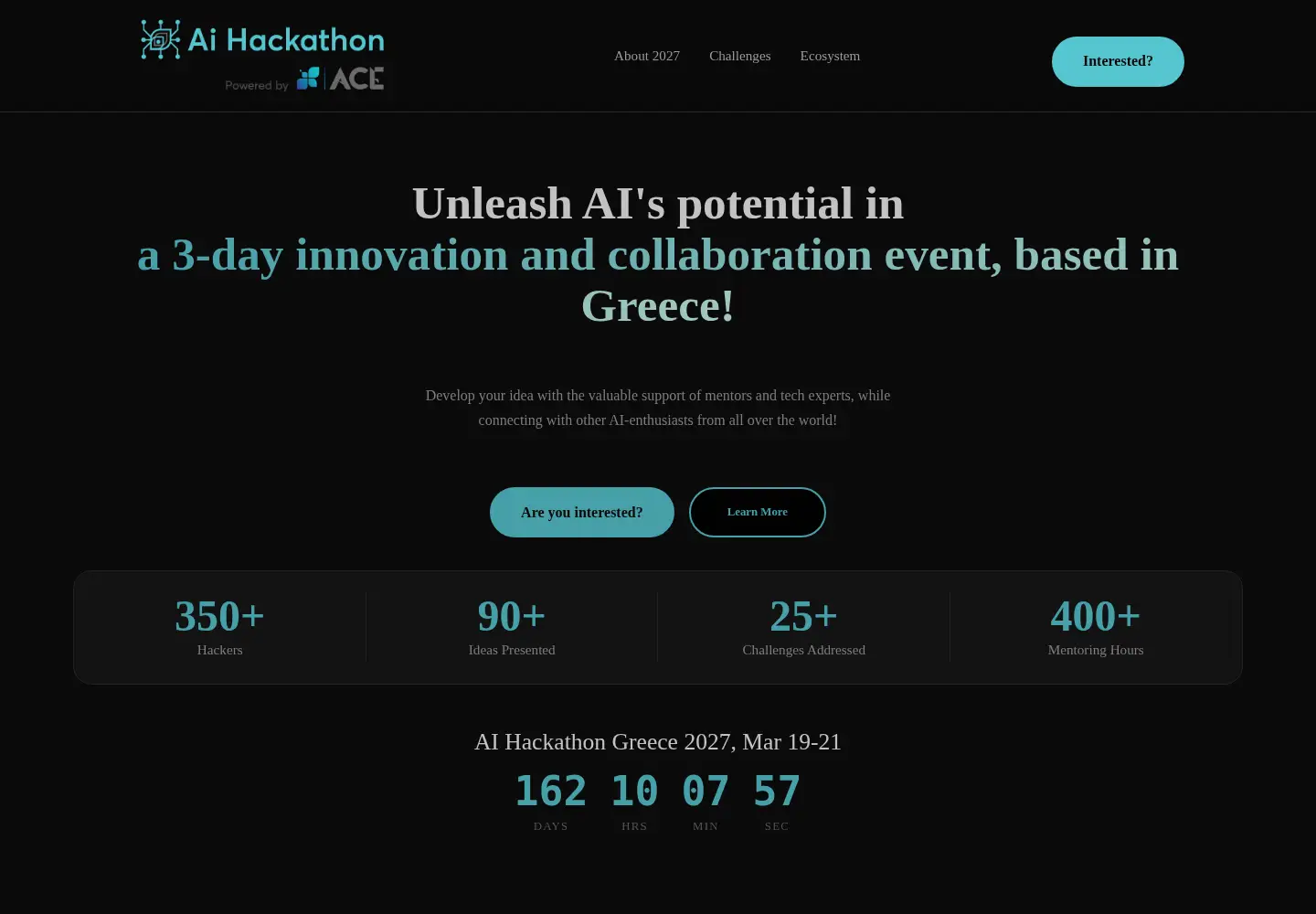 Screenshot of hackathongreece.ai
