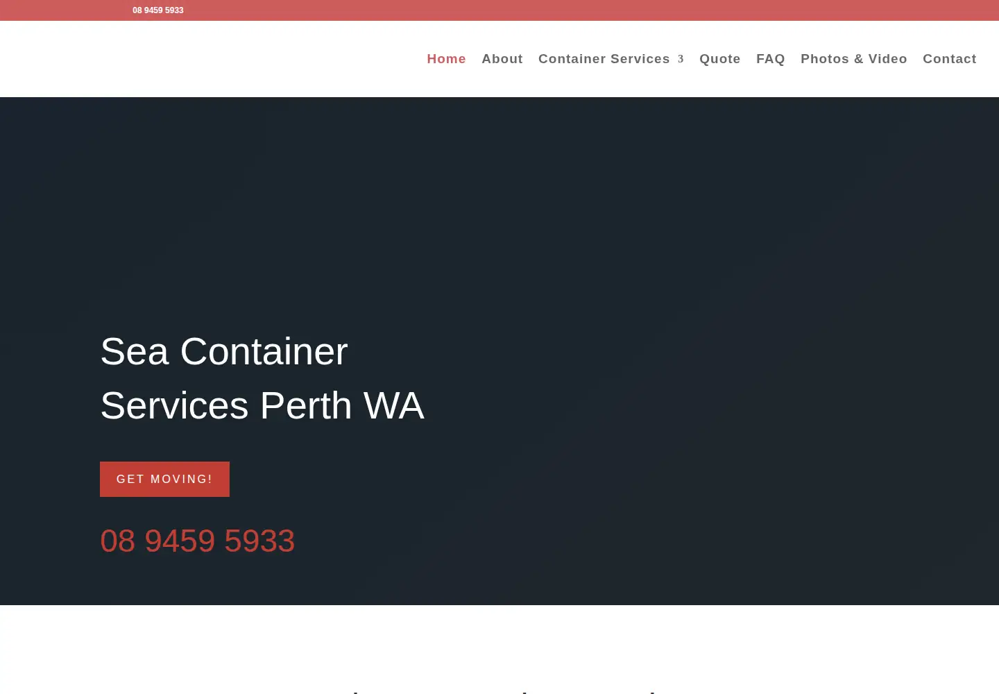 Screenshot of wacontainerservices.com.au