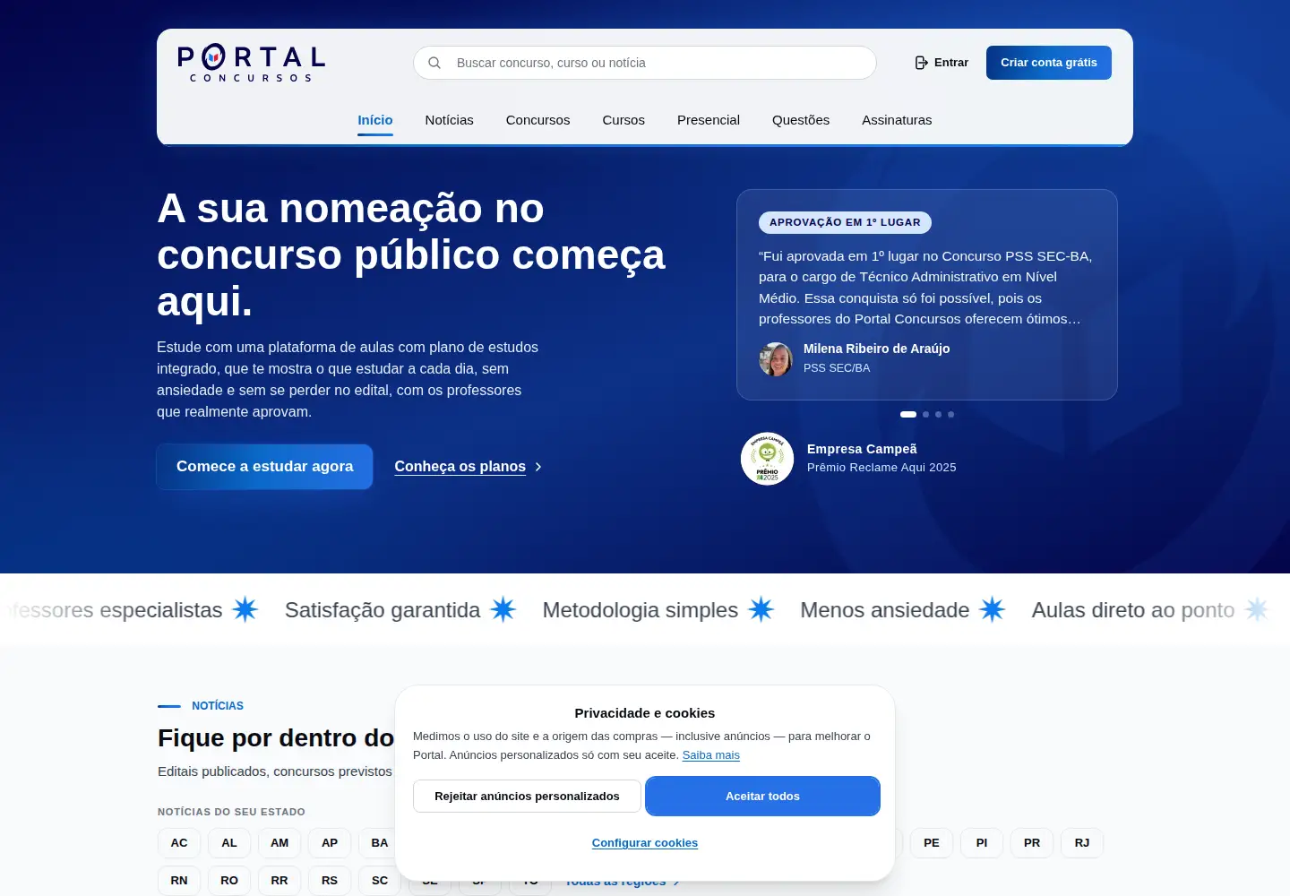 Screenshot of cursosdoportal.com.br