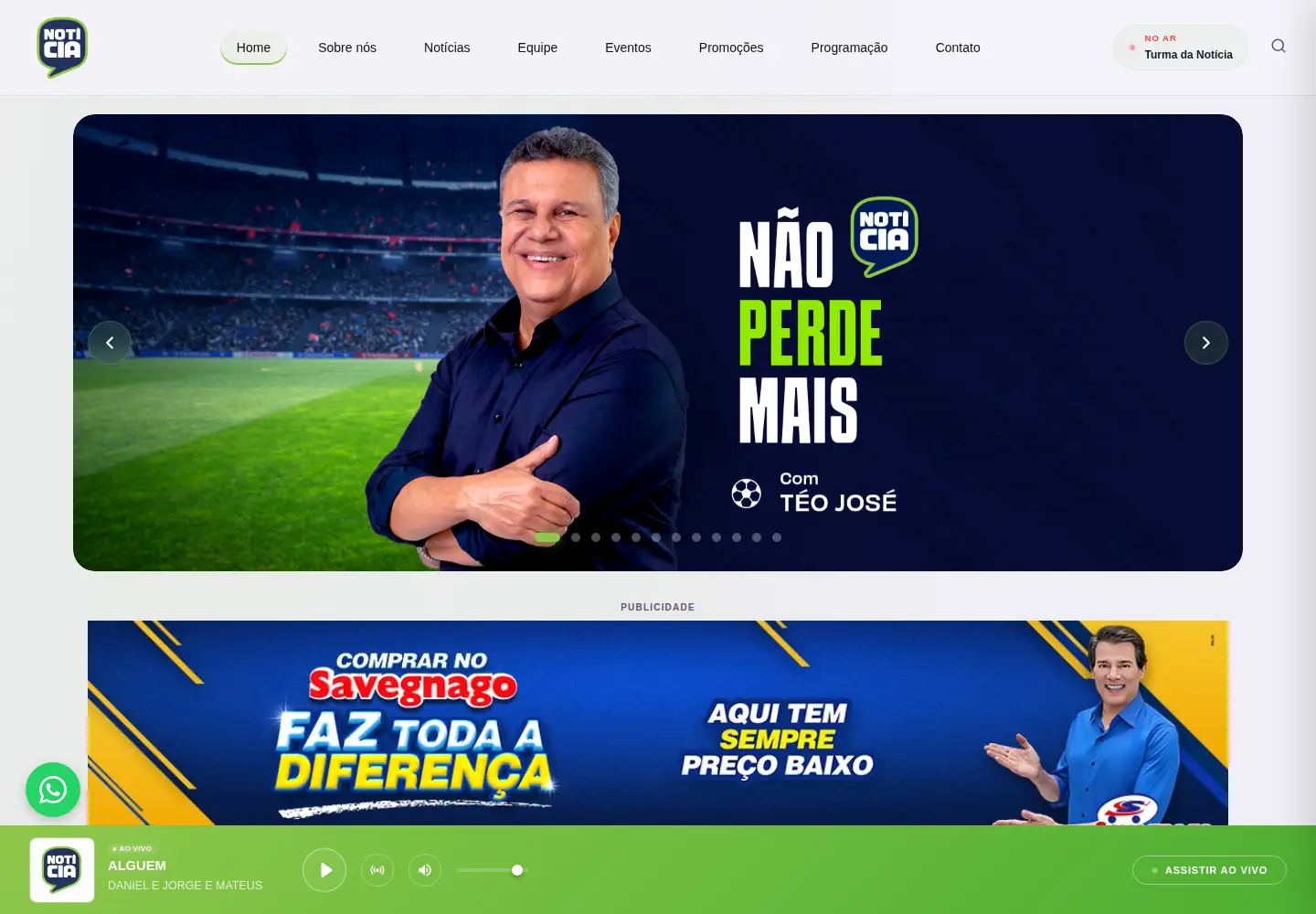 Screenshot of noticiafm.com.br