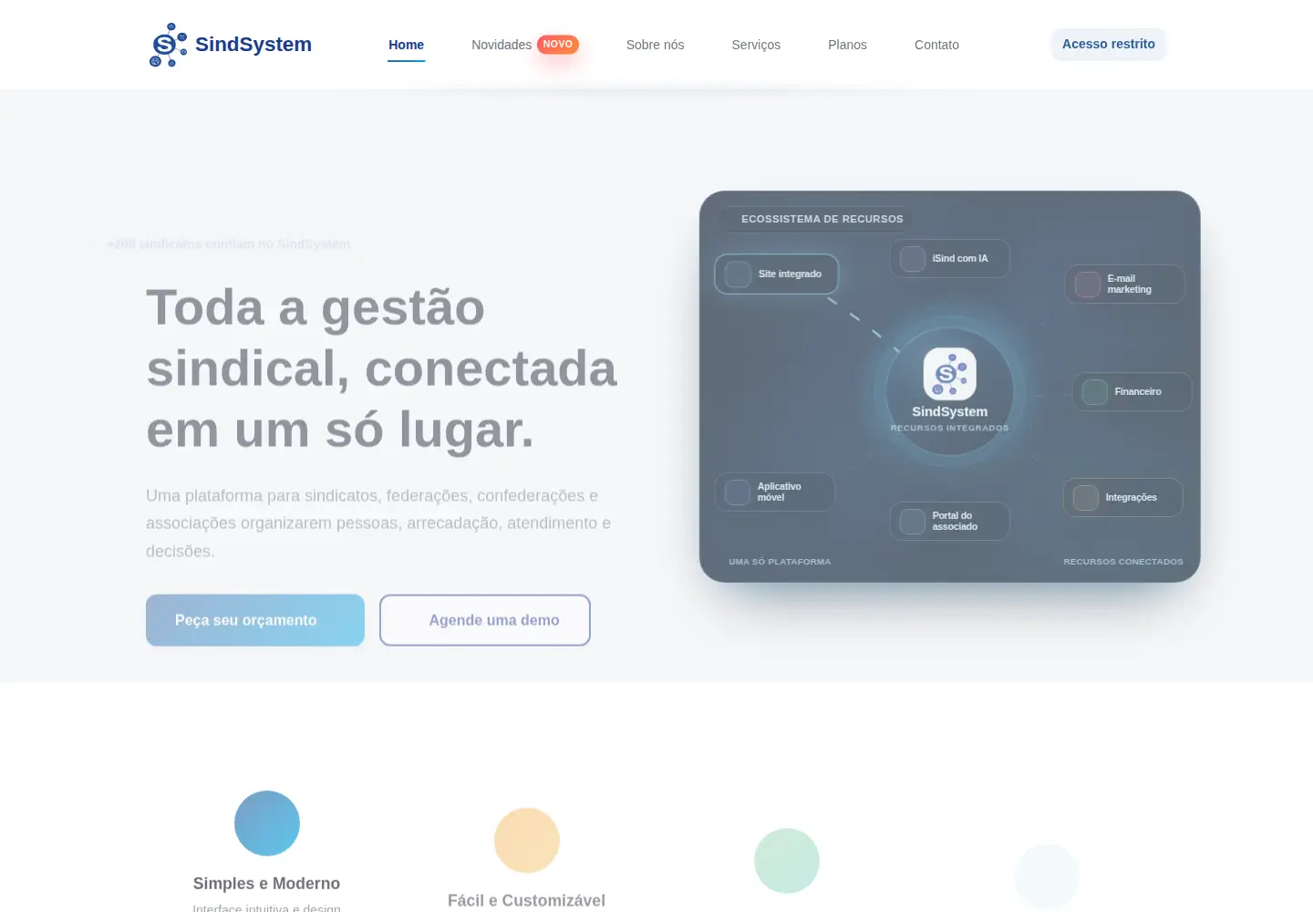 Screenshot of sindsystem.com.br