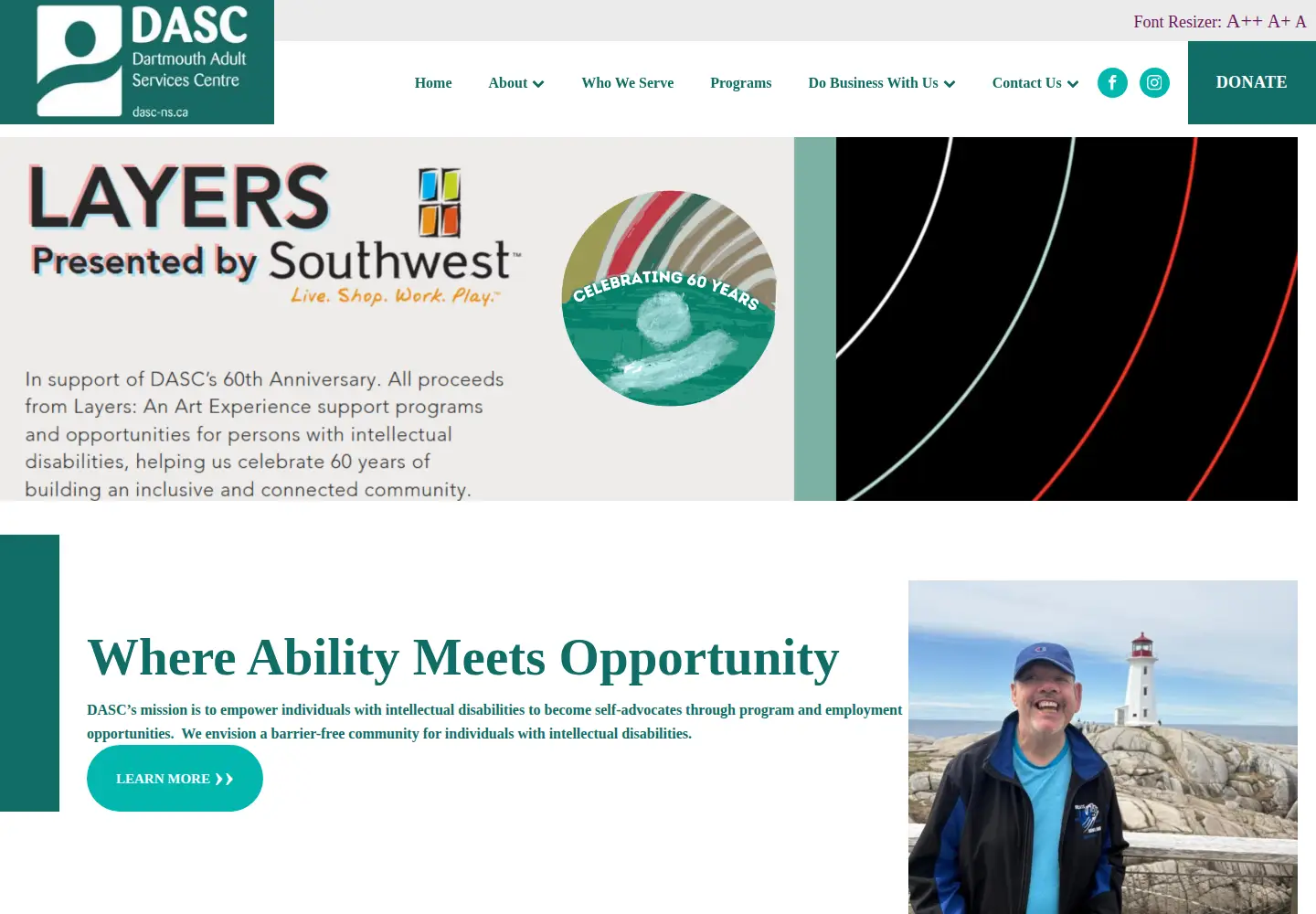 Screenshot of dasc-ns.ca