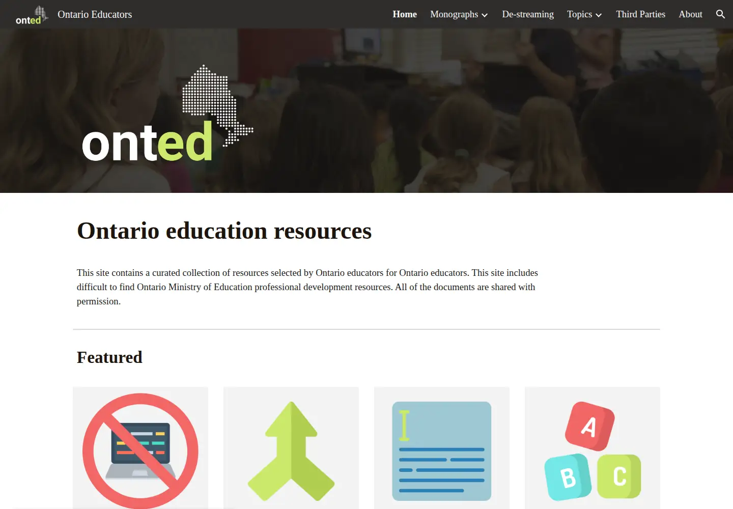 Screenshot of onted.ca