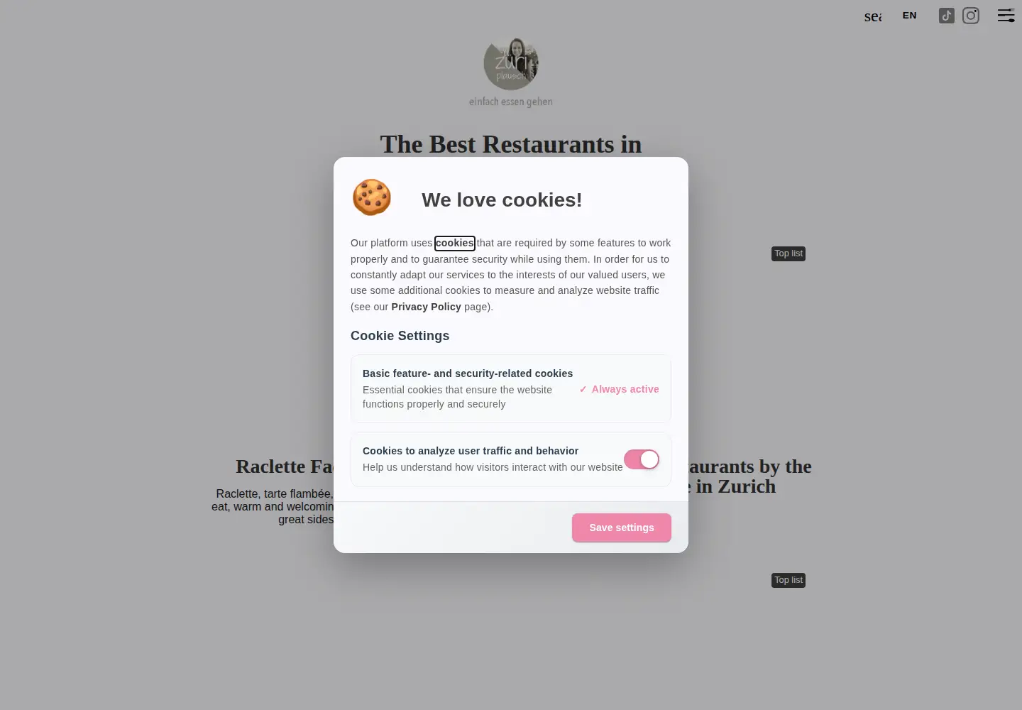 Screenshot of zueriplausch.ch