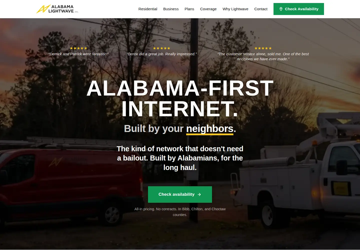 Screenshot of alabamalightwave.com
