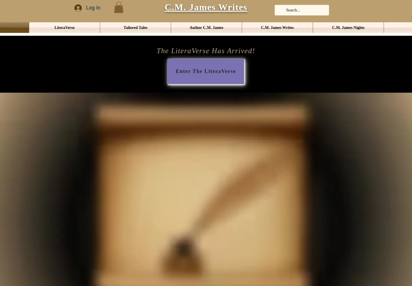 Screenshot of cmjameswrites.com