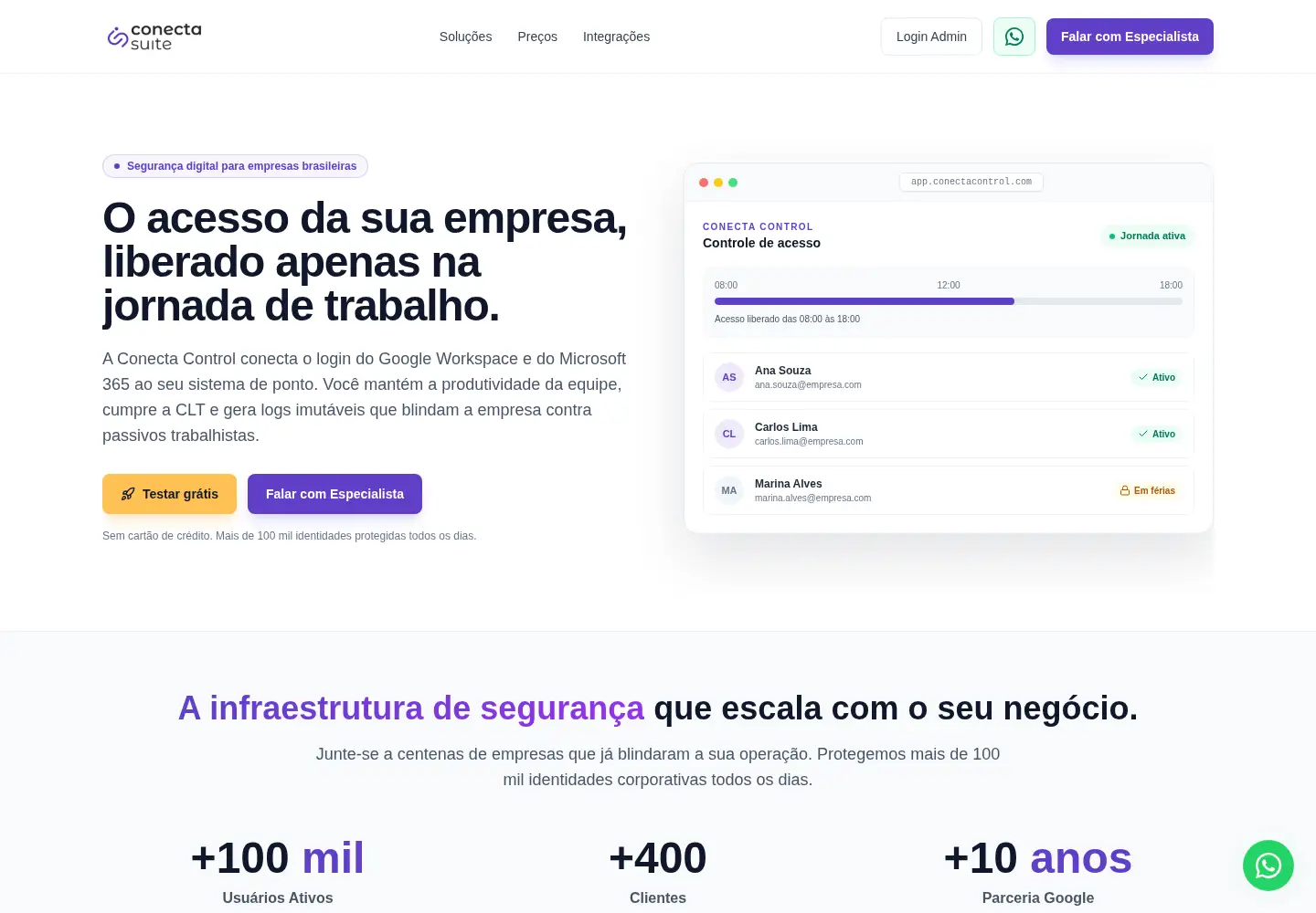 Screenshot of conectasuite.com