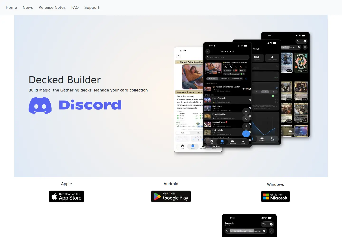 Screenshot of deckedbuilder.com