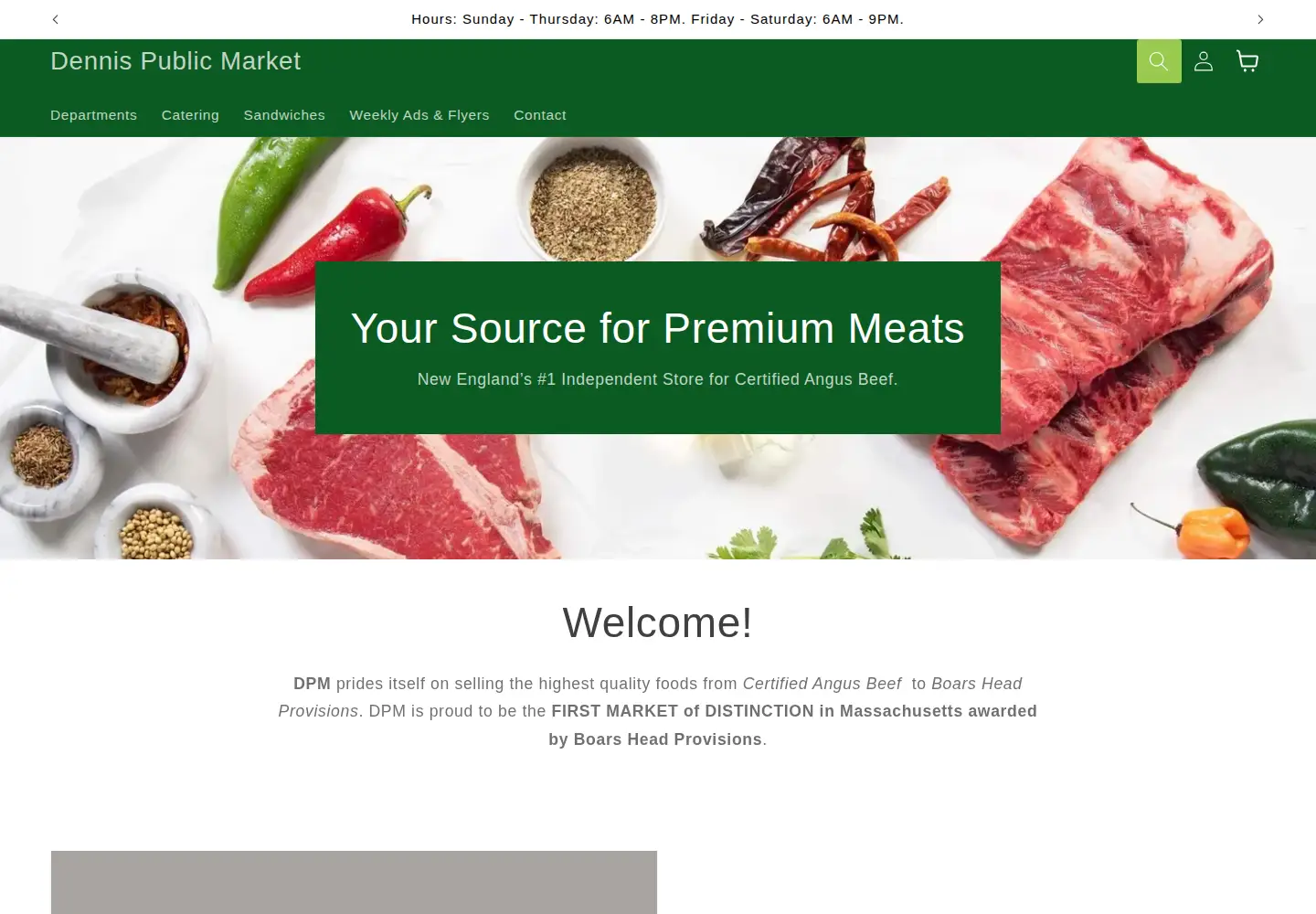 Screenshot of dennispublicmarket.com