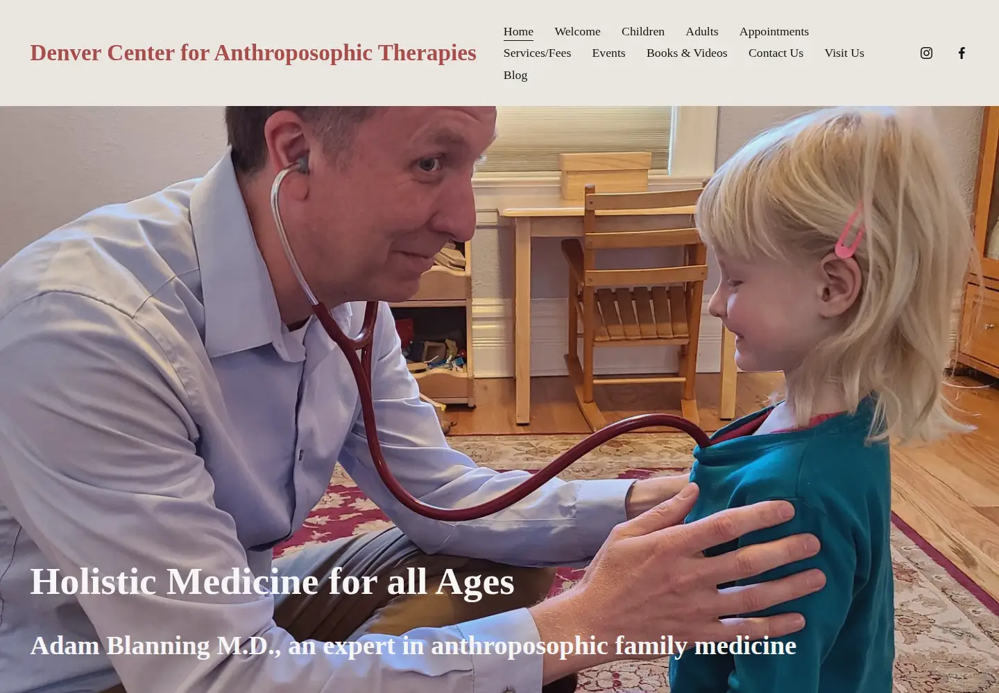 Captured homepage of denvertherapies.com in the current scan