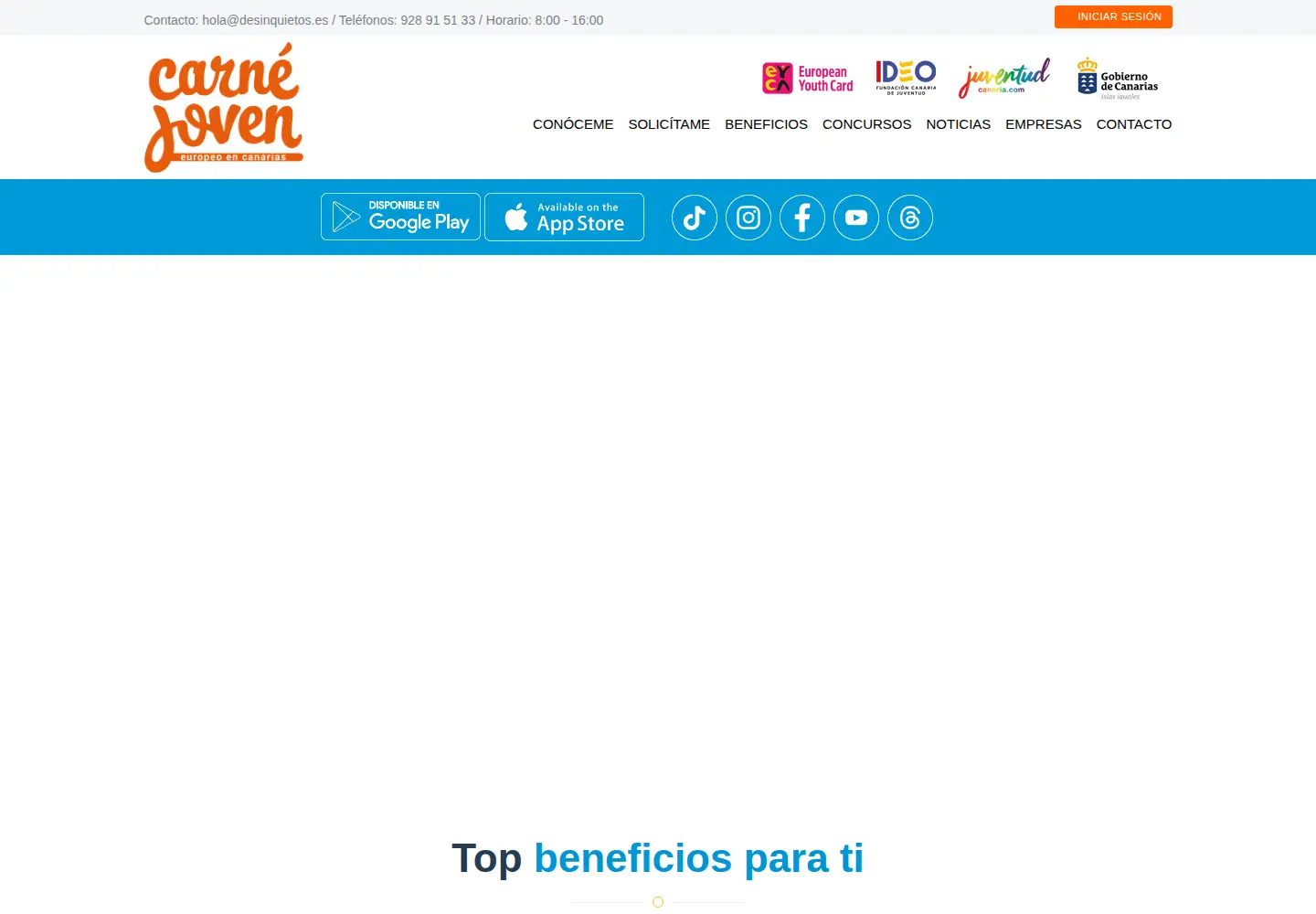 Captured homepage of desinquietos.com in the current scan