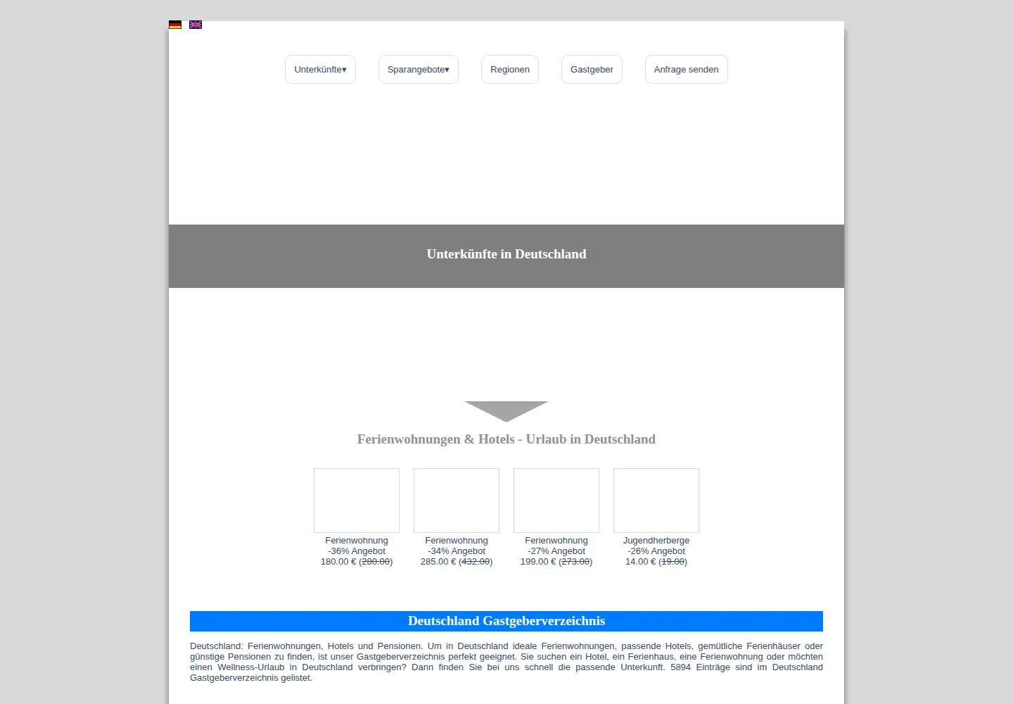 Screenshot of deutschland-gastgeber.com