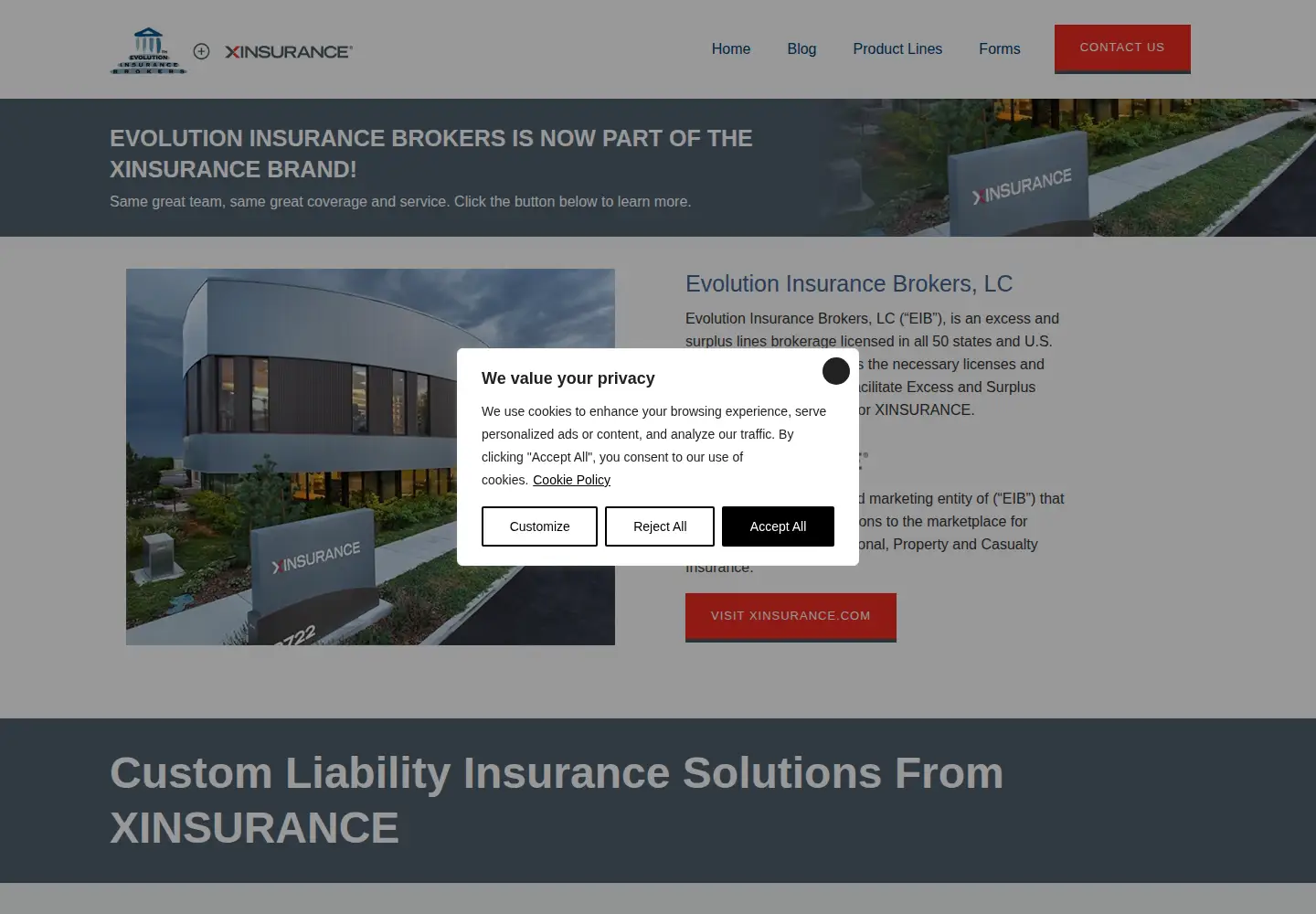Screenshot of eibdirect.com