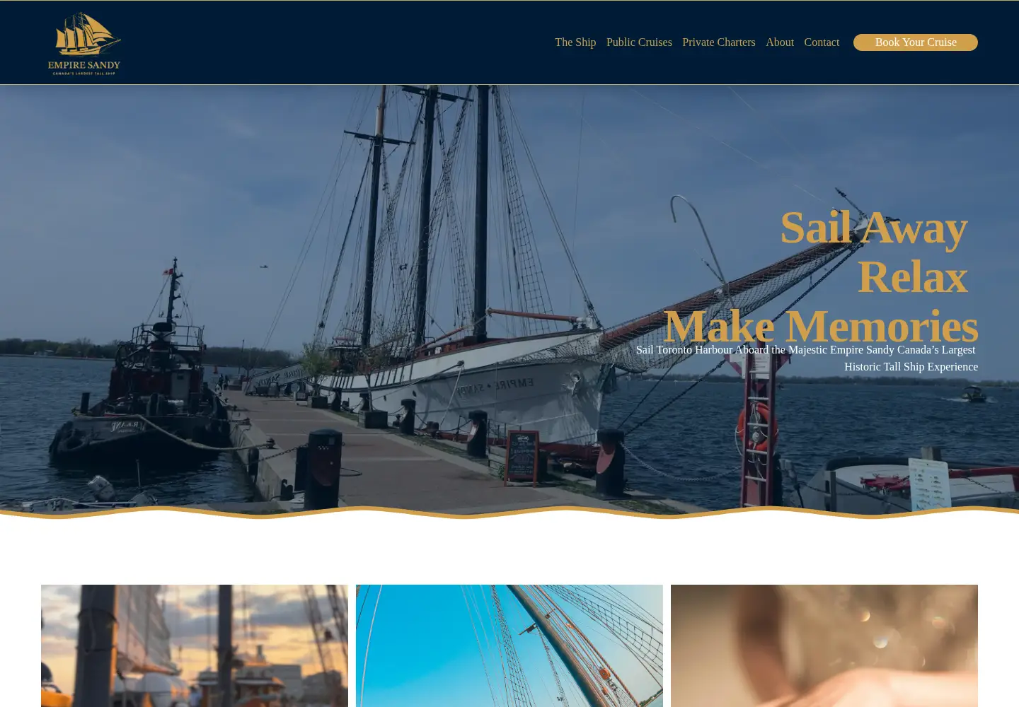 Captured homepage of empiresandy.com in the current scan