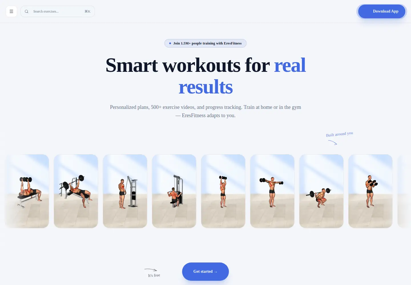 Captured homepage of eresfitness.com in the current scan