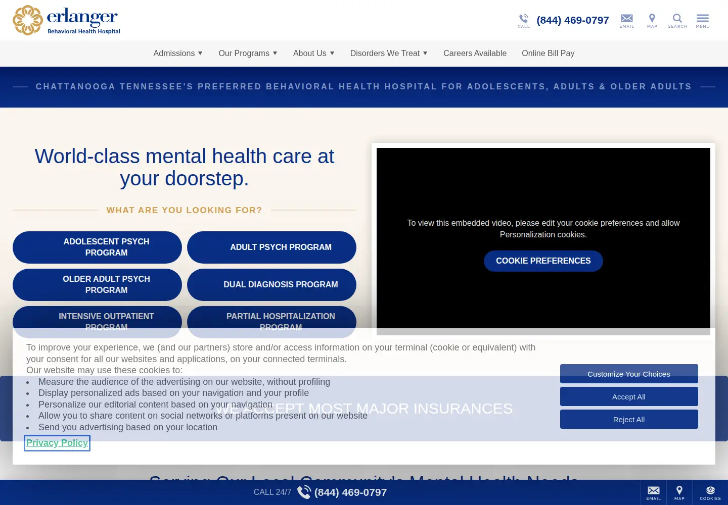 Screenshot of erlangerbh.com