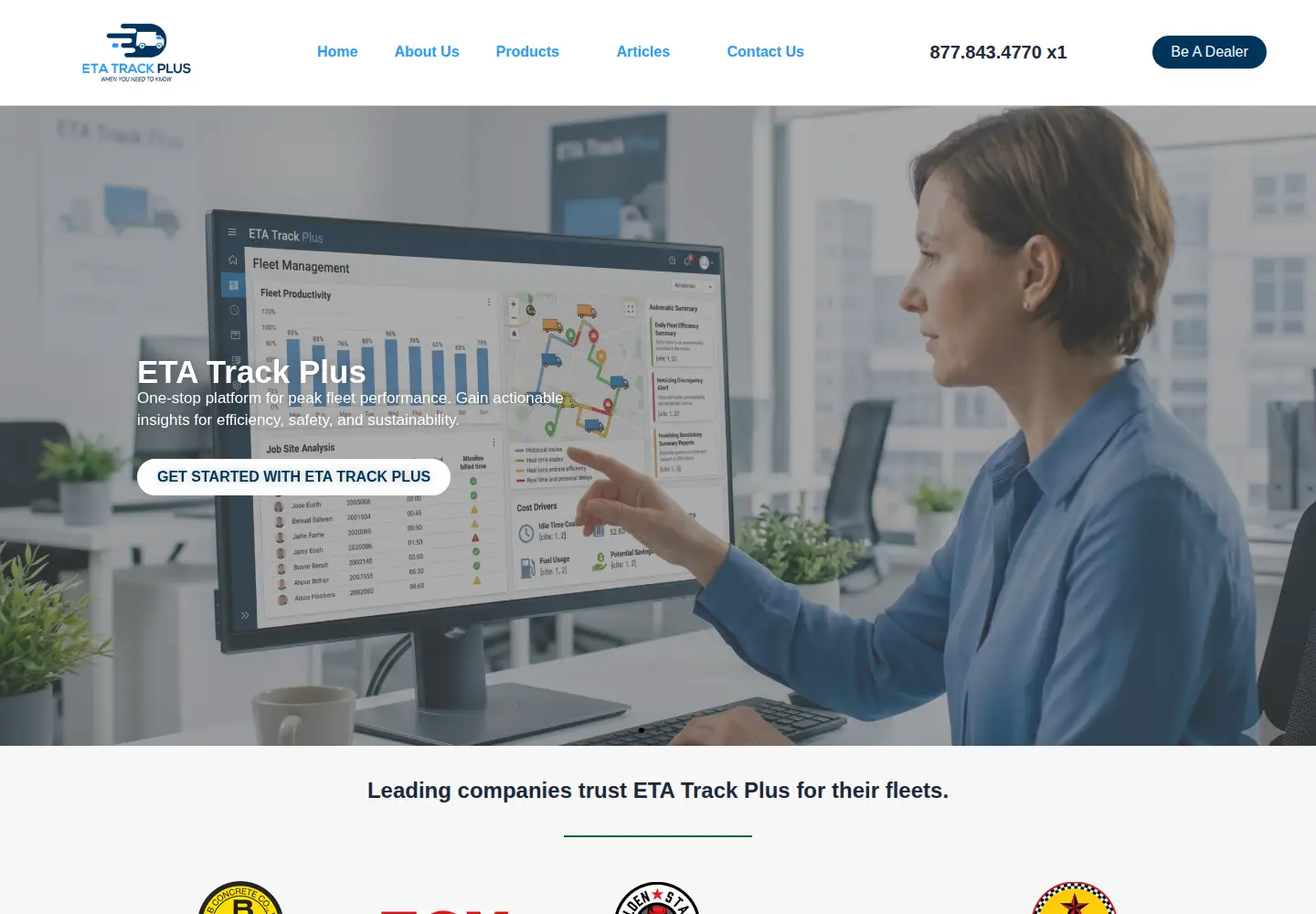 Screenshot of etatrackplus.com
