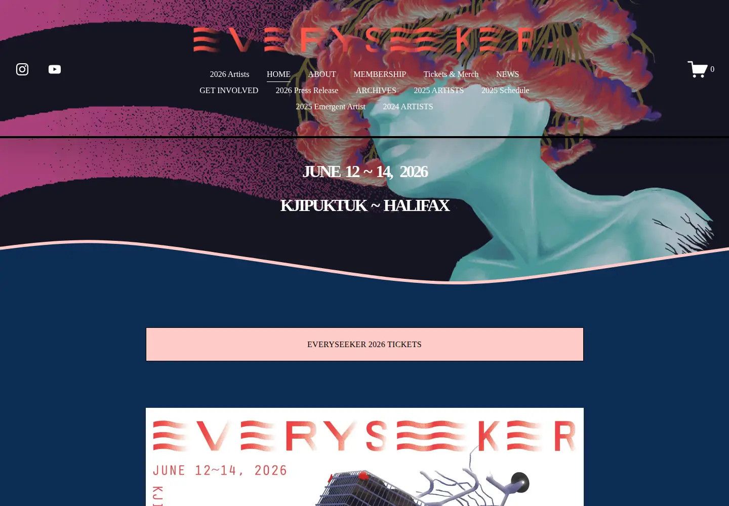 Captured homepage of everyseeker.com in the current scan